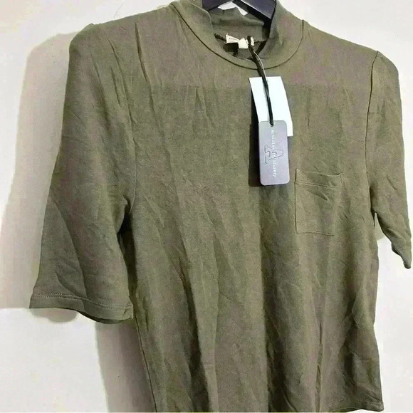 NWT Articles of Society Women Top Pocket Tee Green Pullover Short Sleeve Size M - Picture 7 of 9